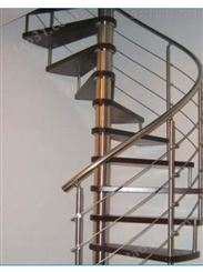 室内不锈钢护栏，实木踏板楼梯 YD-GMX33